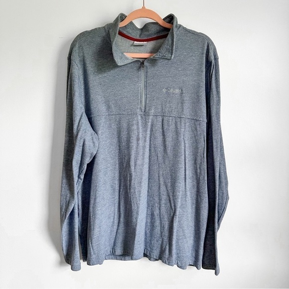 Columbia Blue Spacedye 3/4 Zip Long Sleeve Pullover Shirt sz XL - Picture 1 of 6